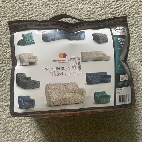 Chair Cover - Stretch Velvet Armchair Slipcover - Picture 8 of 9